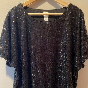 H&M Sequined Top - Black